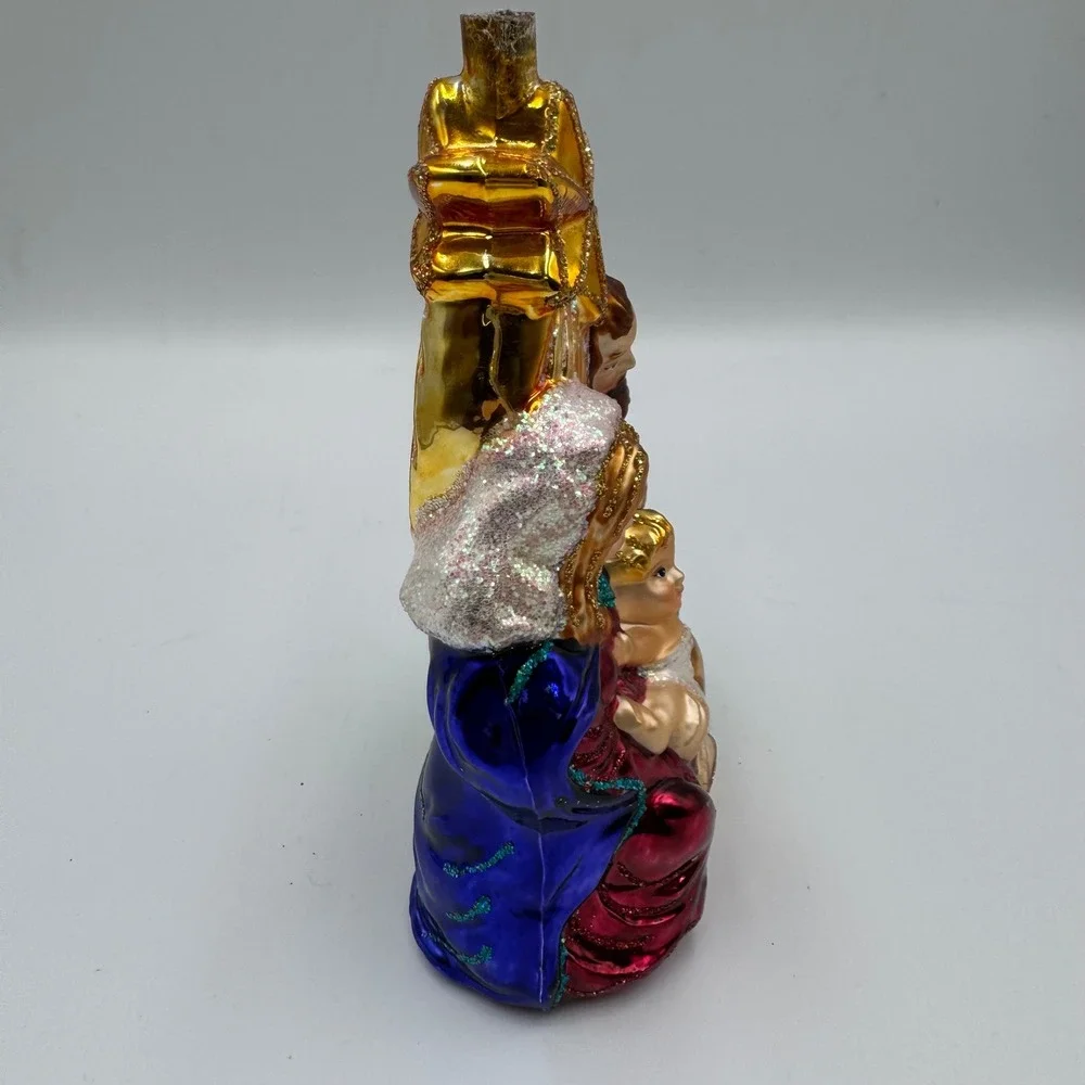Old World Christmas Nativity Ornament Glass Holy Family Star Missing Hanger - Picture 3 of 7